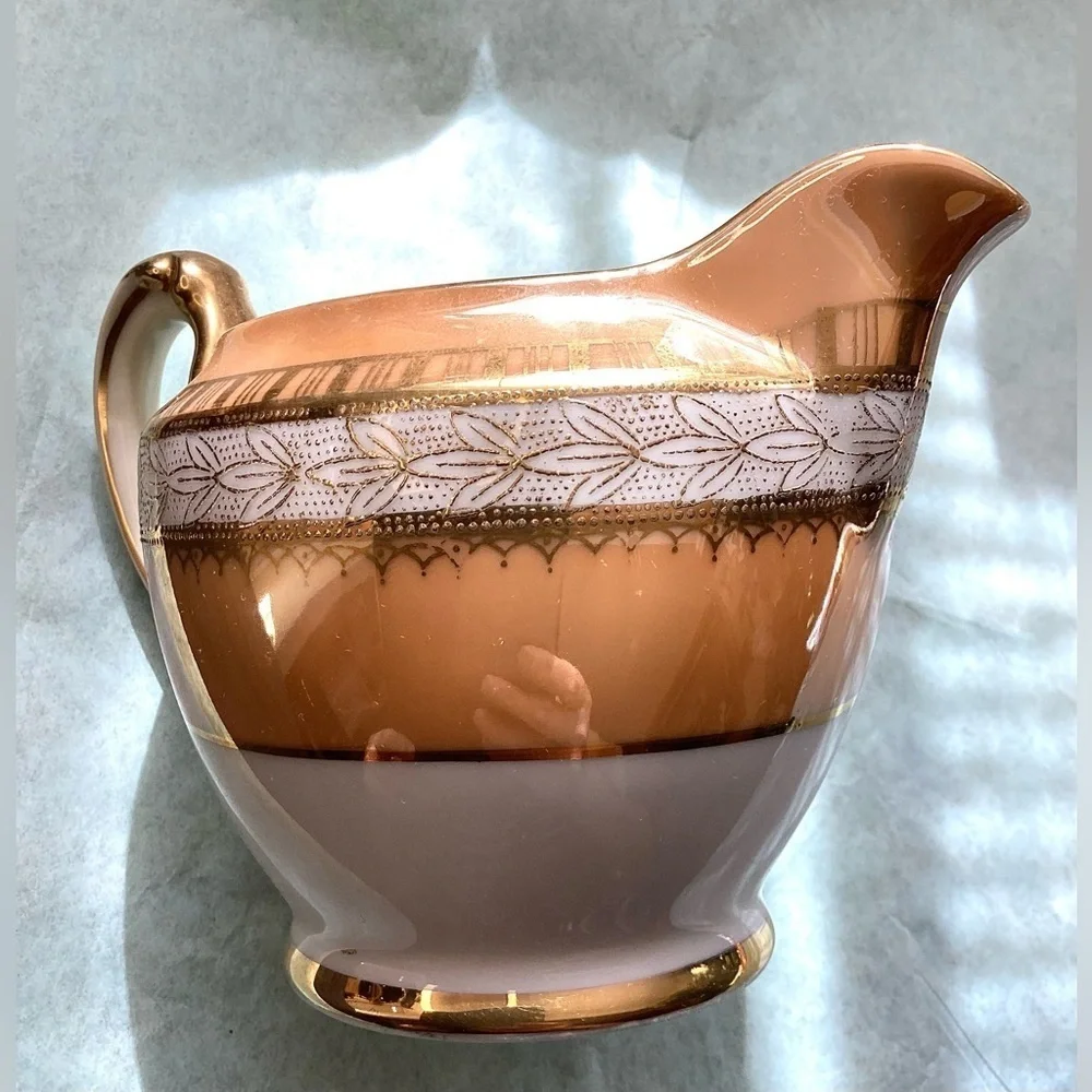 Antique Hand Painted Noritake Moriage Creamer